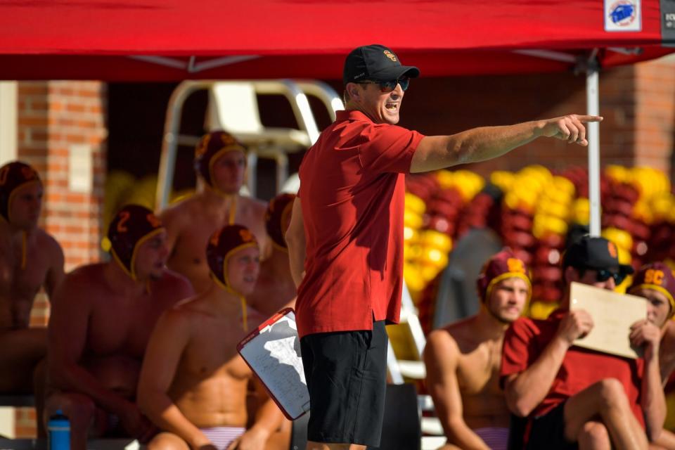 USC water polo coach Marko Pintaric.