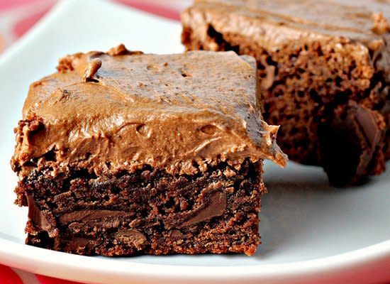 <strong>Get the <a href="http://www.joanne-eatswellwithothers.com/2012/02/recipe-chocolate-fudge-brownies-with.html" target="_hplink">Chocolate Fudge Brownies with Chocolate Buttercream Frosting recipe</a> by Eats Well With Others</strong> 