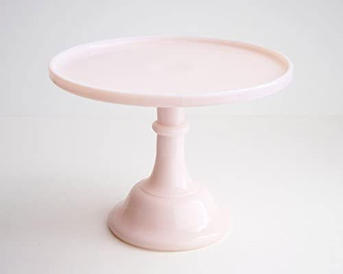 Pink Milk Glass Cake Stand
