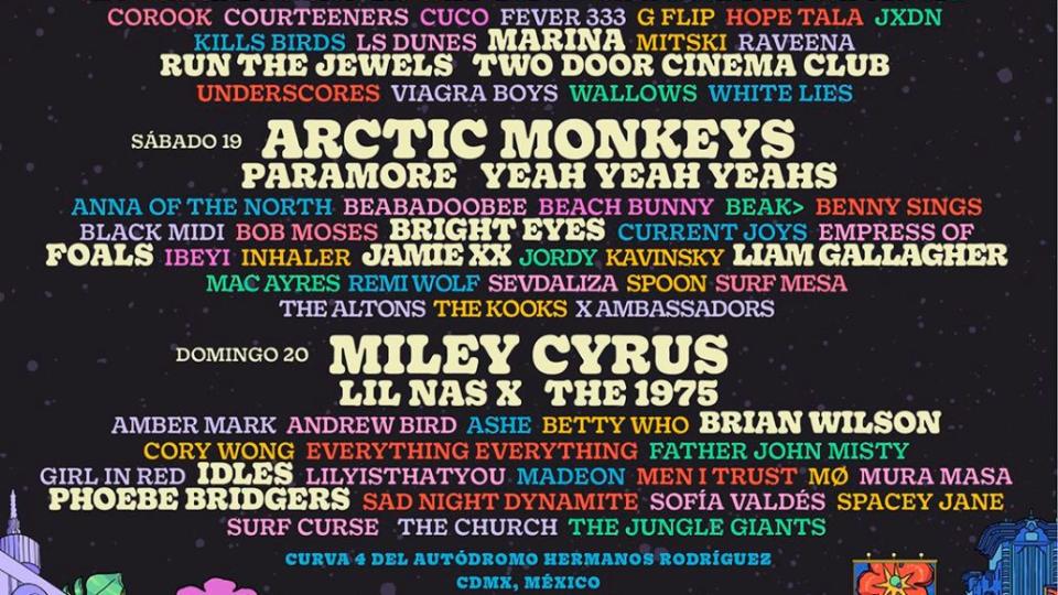 Corona Capital Arctic Monkeys, MCR, Miley Cyrus, Paramore to Play