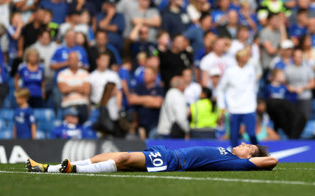 Football Soccer - Premier League - Chelsea vs Burnley - London, Britain - August 12, 2017 Chelsea's David Luiz looks dejected after the match Action Images via Reuters/Tony O'Brien