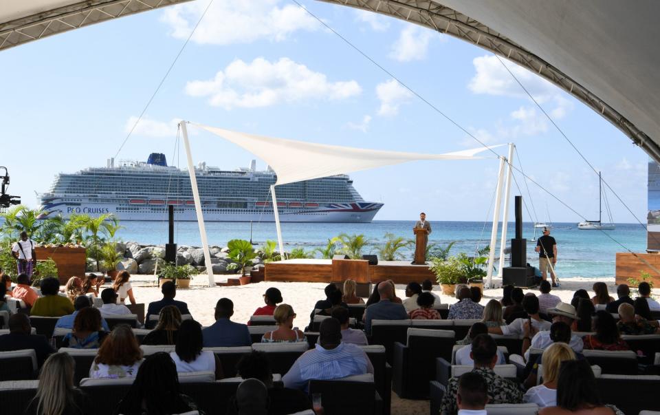 Arvia during the naming ceremony