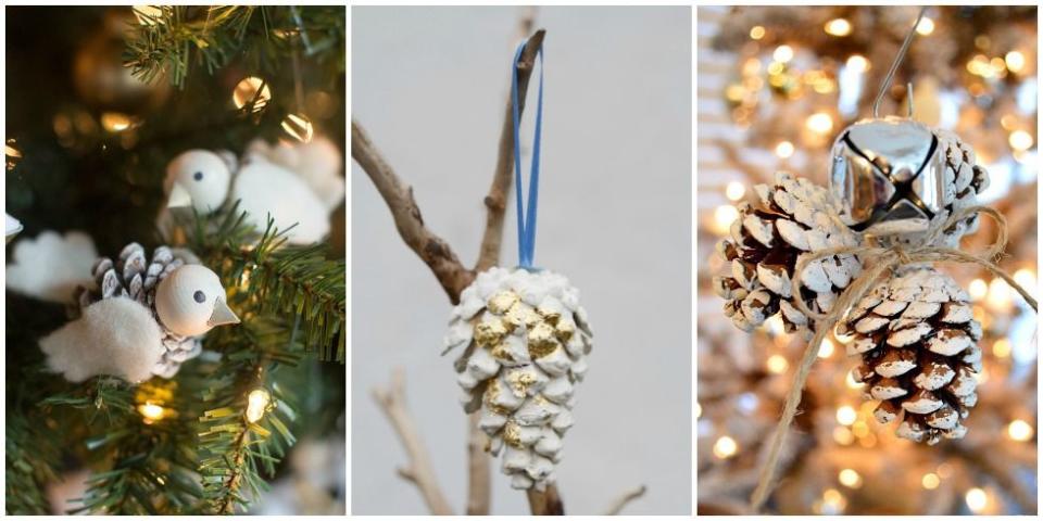 Snowy Golden Pinecone