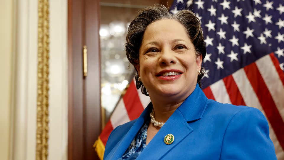 Virginia Rep. Jennifer McClellan is seen after a mock swearing-in ceremony in the US Capitol in Washington, DC, on March 7, 2023.  - Anna Moneymaker/Getty Images