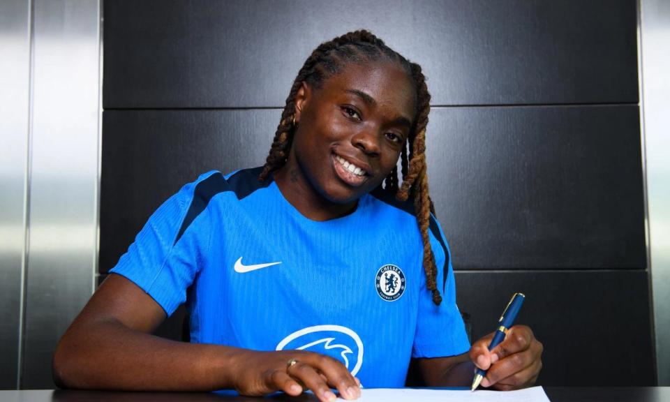 <span>Sandy Baltimore has signed a four-year deal with Chelsea.</span><span>Photograph: Chelsea FC</span>