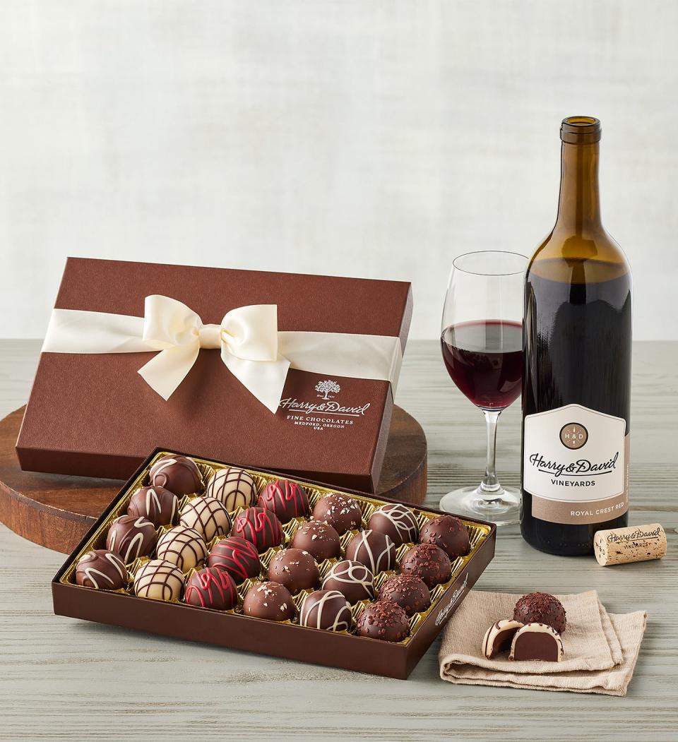 <p><a href="https://go.redirectingat.com?id=74968X1596630&url=https%3A%2F%2Fwww.harryanddavid.com%2Fh%2Fwine%2Fwine-and-chocolate%2FDUTRUFWNE&sref=https%3A%2F%2Fwww.cosmopolitan.com%2Fstyle-beauty%2Ffashion%2Fg45418399%2Fgifts-for-neighbors%2F" rel="nofollow noopener" target="_blank" data-ylk="slk:Shop Now;elm:context_link;itc:0;sec:content-canvas" class="link ">Shop Now</a></p><p>Truffles and Red Wine</p><p>harryanddavid.com</p><p>$54.99</p><span class="copyright">Harry and David</span>