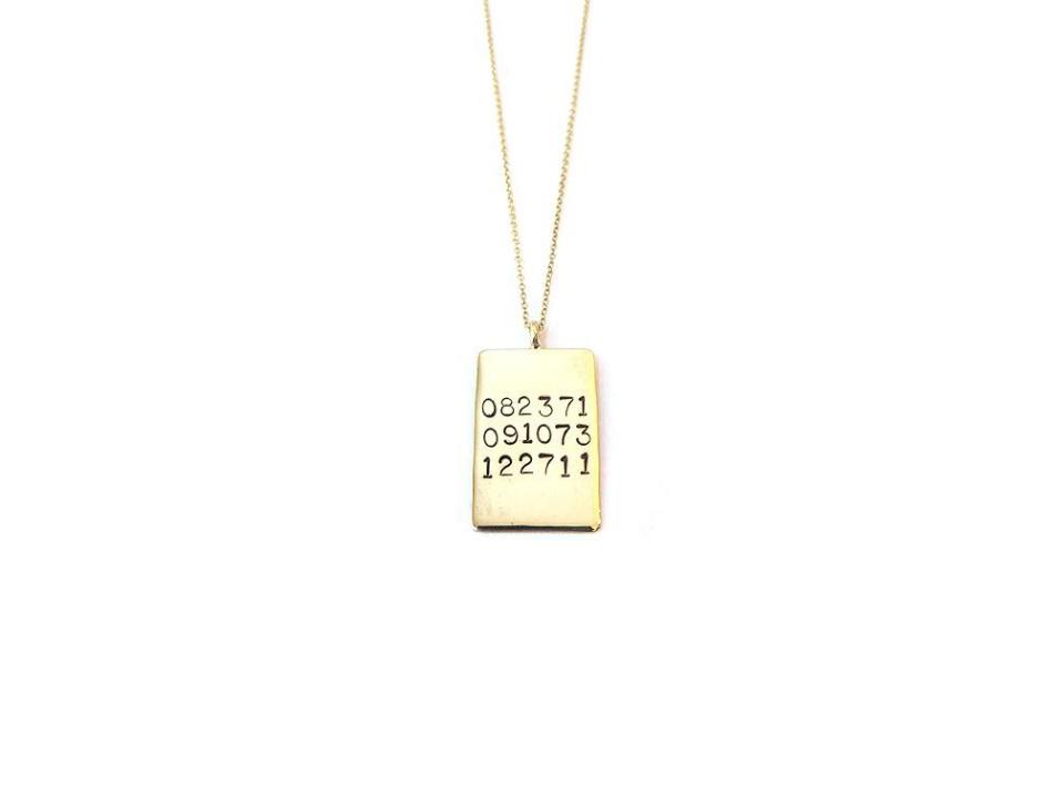 Rectangle Dates Necklace