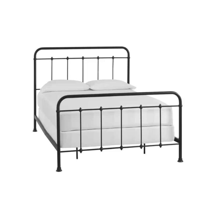 Dorley Farmhouse Black Metal Queen Bed