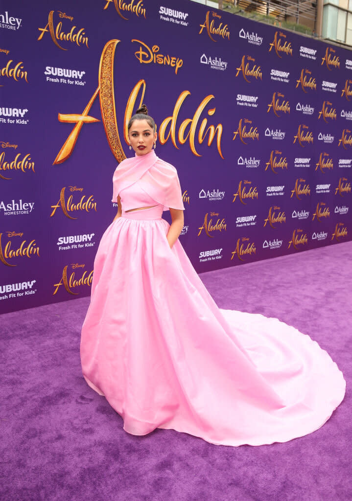 Naomi Scott at the 'Aladdin' premiere at El Capitan Theatre in Hollywood. [Photo: Getty]