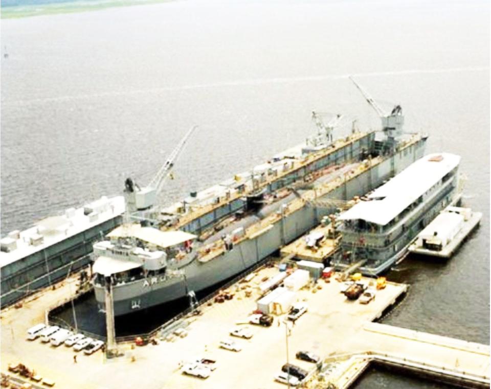 USS Oak Ridge ARDM-1Floating Dry Dock ship.