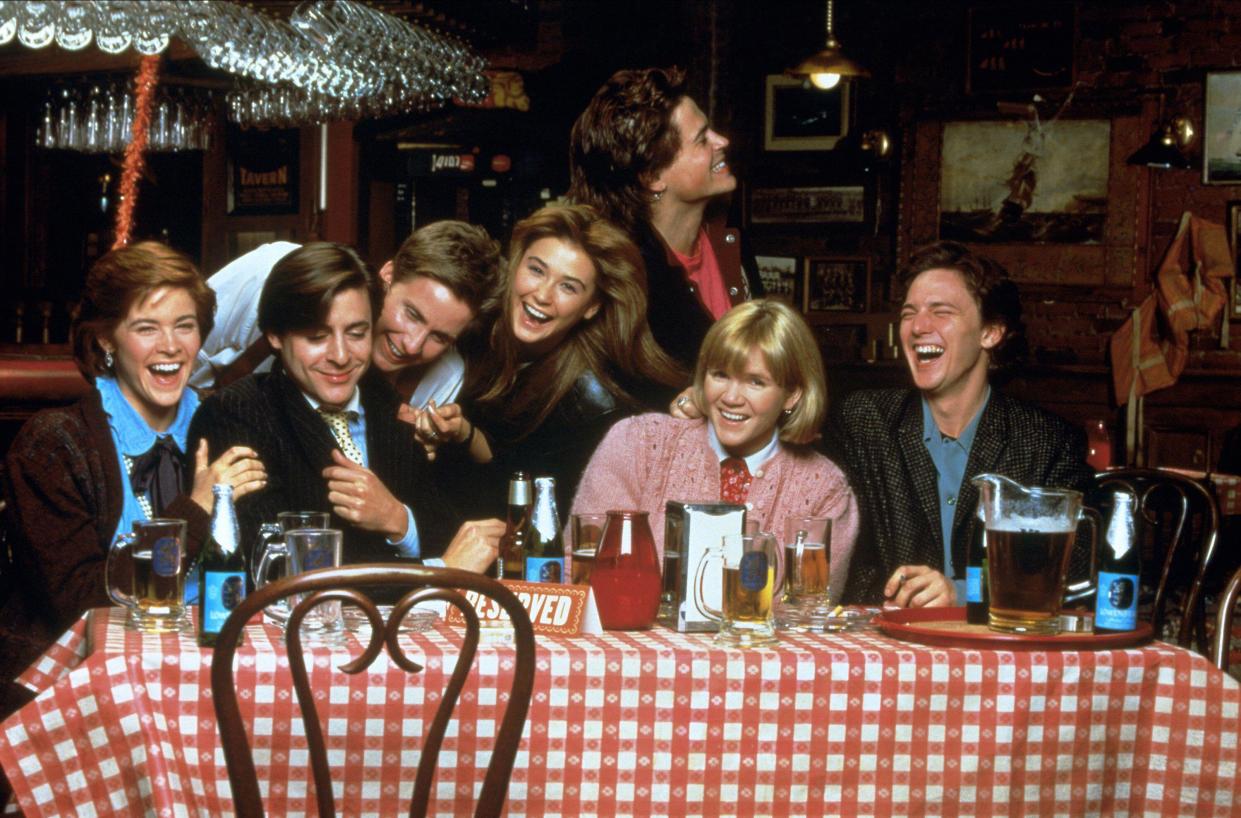 Andrew McCarthy, Mare Winningham, Rob Lowe, Judd Nelson, Ally Sheedy, Demi Moore, Emilio Estevez in St. Elmo’s Fire