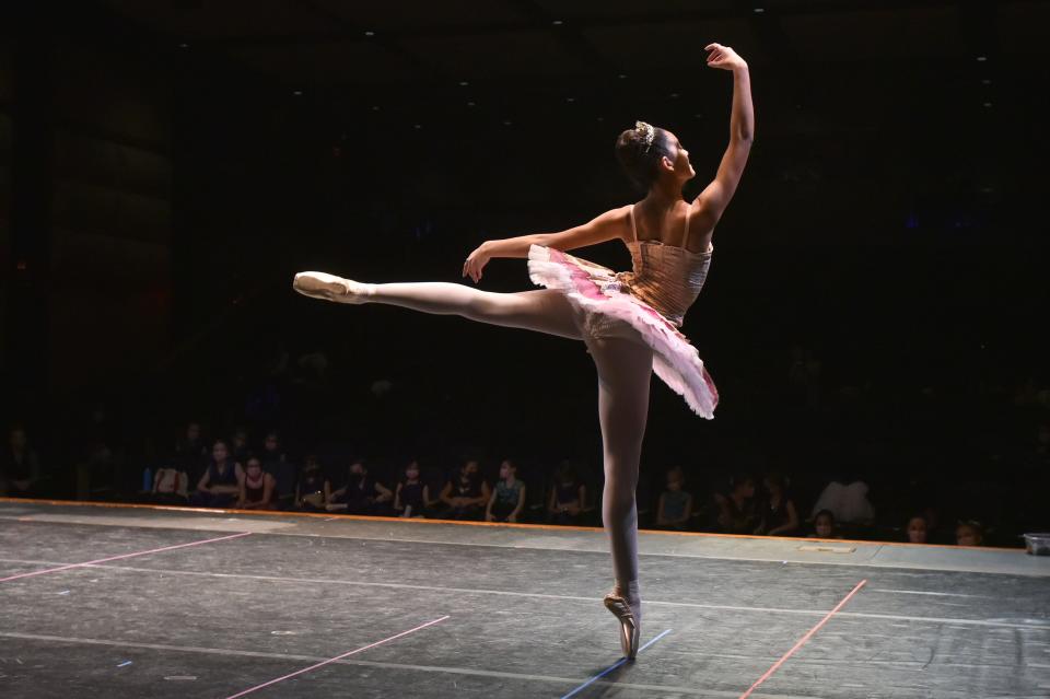 Victoria Arrascue playing the Sugar Plum Fairy in a dress rehearsal last month for the Reaching Heart School of Ballet's production of "The Nutcracker." Victoria is heading to training in New York City after being accepted into the prestigious American Ballet Theatre school.