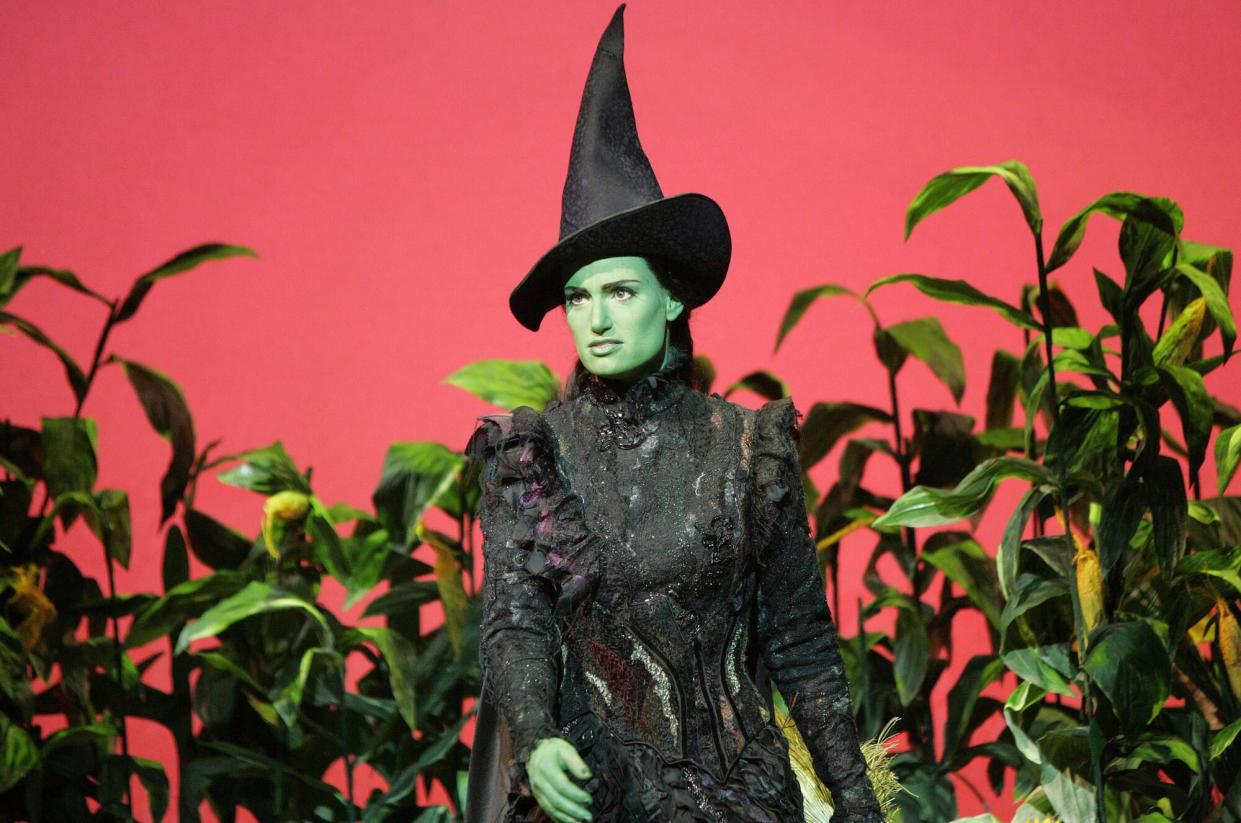 Mandatory Credit: Photo by Alastair Muir/Shutterstock (610160c) Wicked - Idina Menzel ( Elphaba ) 'Wicked' musical at the Apollo Victoria Theatre, London, Britain - 22 Sep 2006