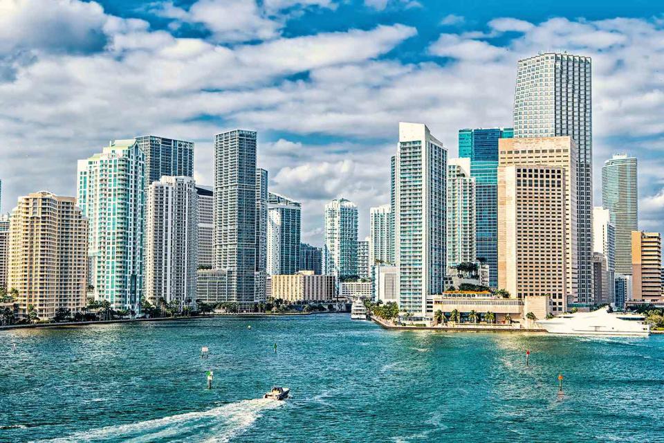 <p>Getty</p> Miami skyline 