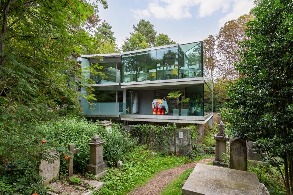 The Gray House is located on the outer edges of Highgate cemetery in London.