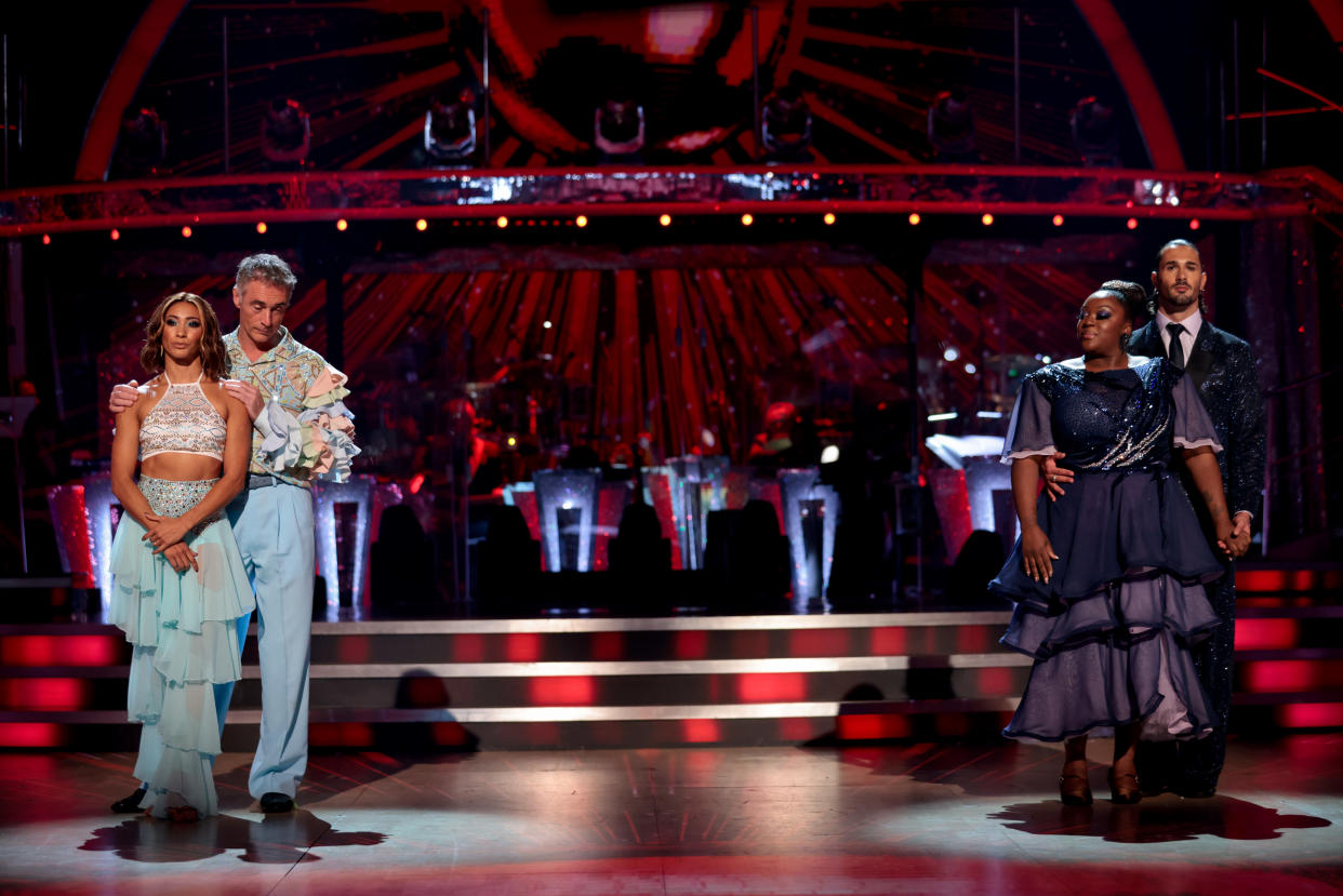 Greg Wise and Judi Love competed against one another in the dance-off. (BBC)