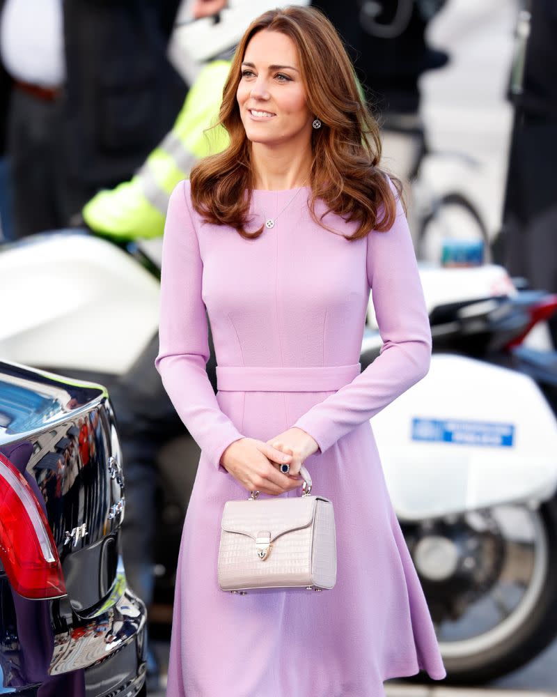 Pink long sleeved midi dress