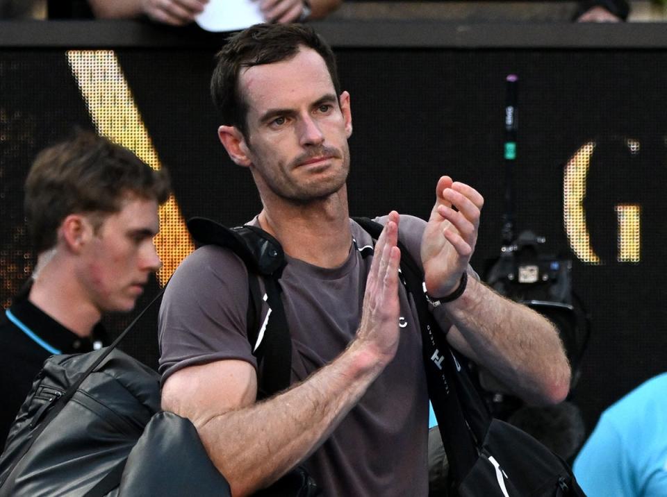 Murray looked emotional as he waved goodbye to the crowd (REUTERS)