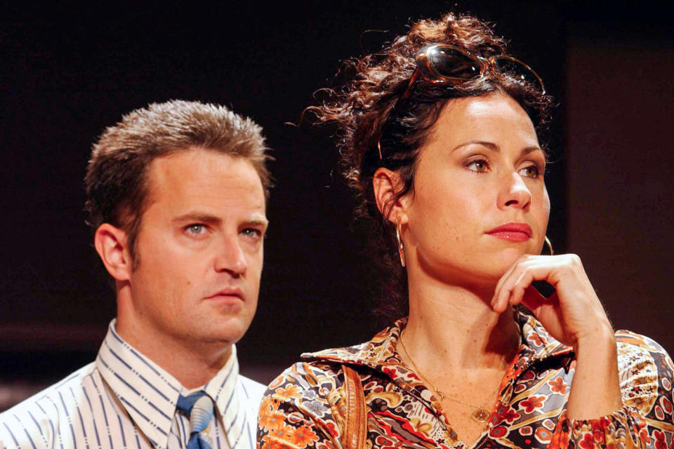 Image: Matthew Perry and Minnie Driver rehearses during a photo call for the play 