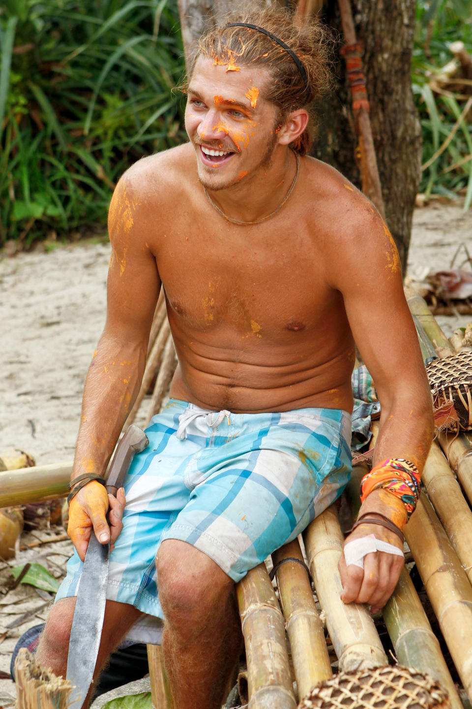 MALCOLM FREBERG: 
 Season 25 ( Survivor: Philippines), 
 Season 26 ( Survivor: Caramoan — Fans vs. Favorites ), and 
 Season 34 ( Survivor: Game Changers )