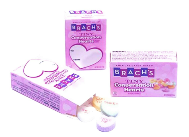 Brach's Tiny Classic Conversation Hearts Valentine's Candy Boxes, 0.75 oz,  5 Count 