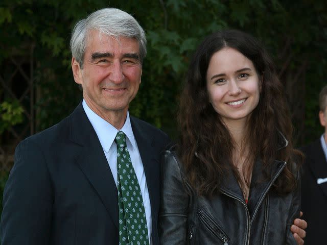 <p>Valerie Macon/Getty</p> Sam Waterston and Katherine Waterston arrive at the Annual SeaChange Summer Party To Benefit Oceana on September 10, 2010 in Laguna Beach, California.