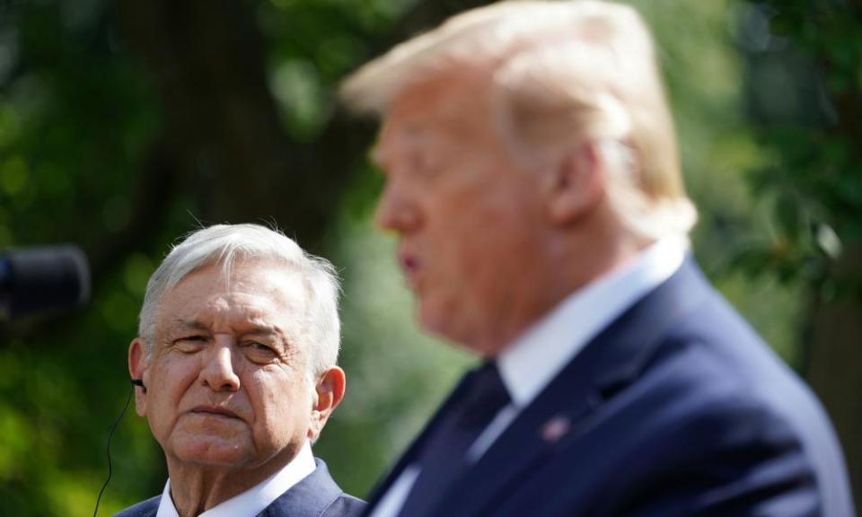 Amlo watches Donald Trump, who had launched his presidential campaign in 2015 by referring to Mexicans as rapists.