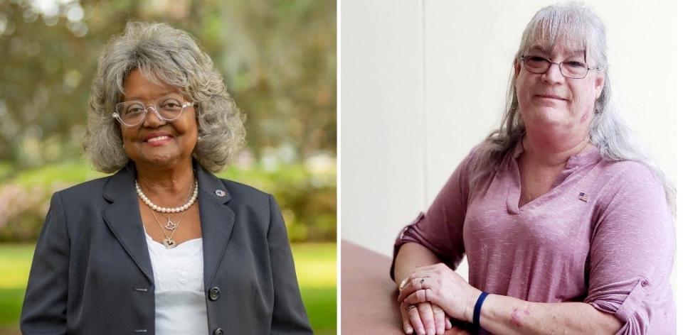 Democrat Yvonne Hayes Hinson, left, is running against  Republican Hollye Merton for the Florida House's District 21 seat.