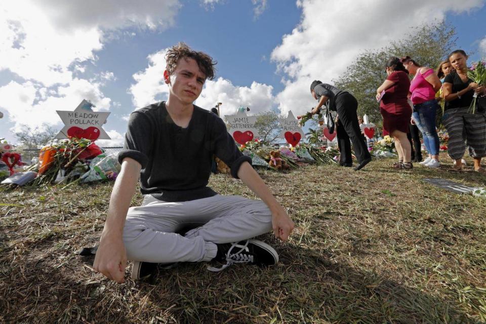 Chris Grady is one of about 100 Stoneman Douglas students heading to Tallahassee to push lawmakers to do something to stop gun violence (AP)