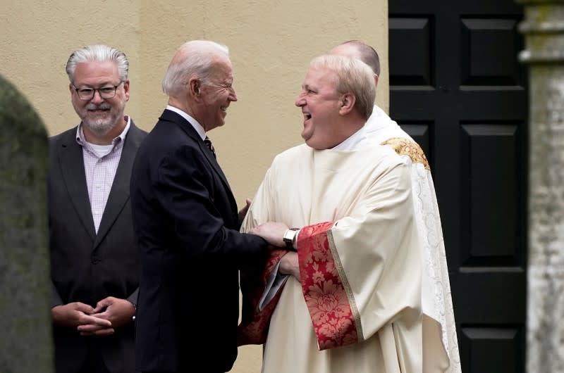 FILE PHOTO: U.S. President Biden departs St. Joseph on the Brandywine Catholic Church, in Wilmington