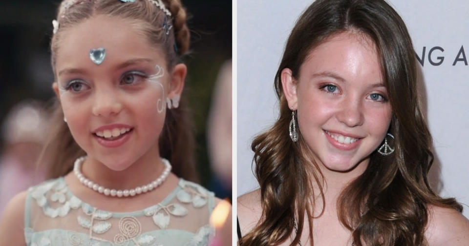 Side-by-side of Kyra Adler and young Sydney Sweeney