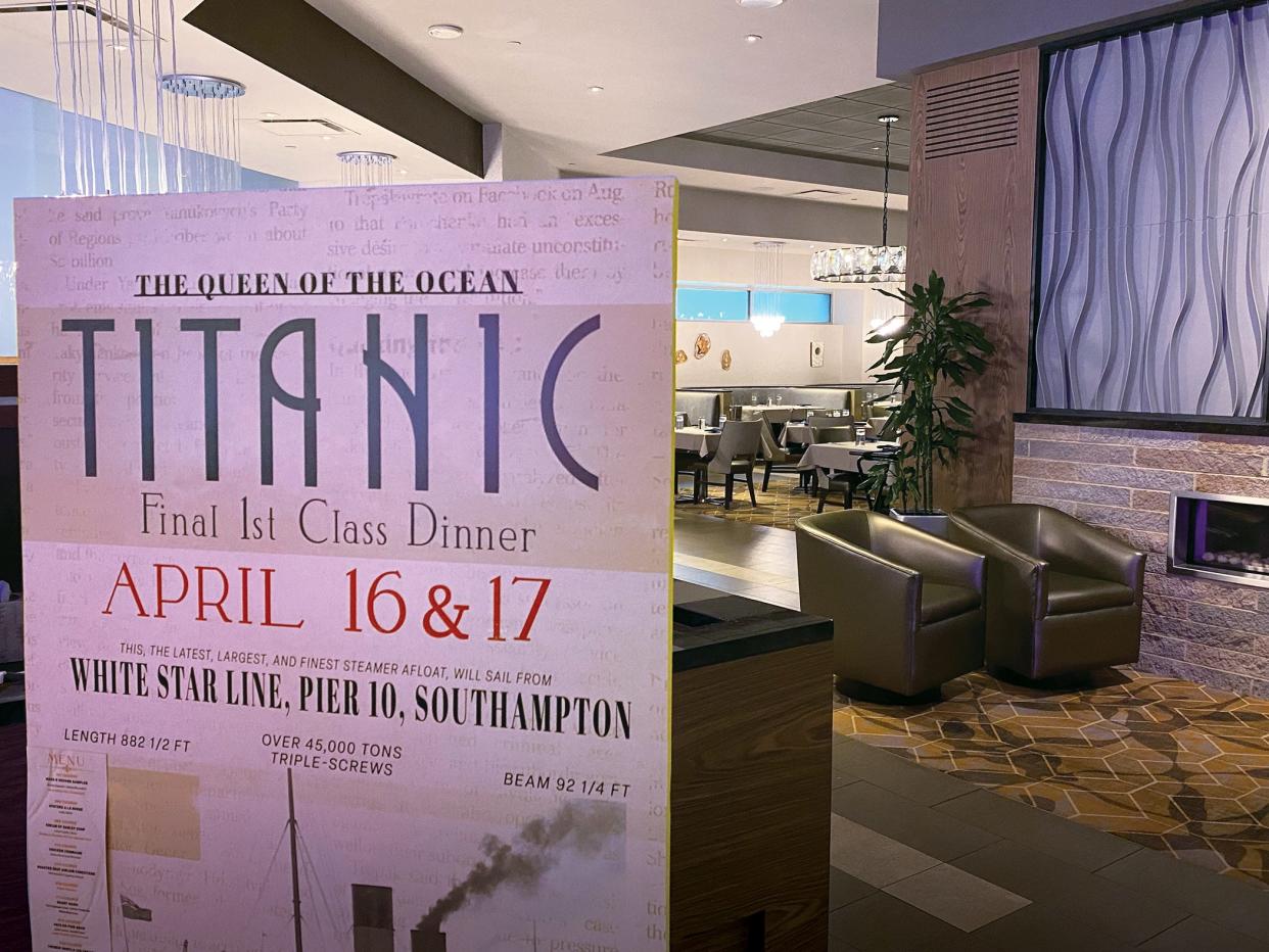 A second Titanic dinner has been added at Valley's Edge Steak & Seafood April 17 at MGM Northfield Park in Northfield.