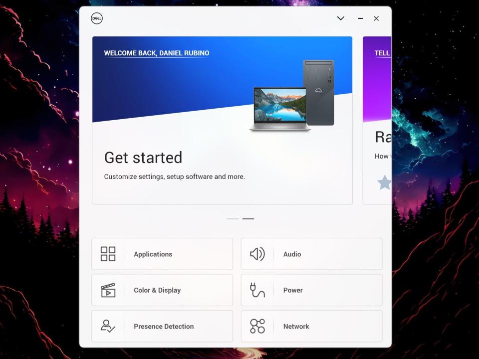 My Dell app for Dell XPS laptops