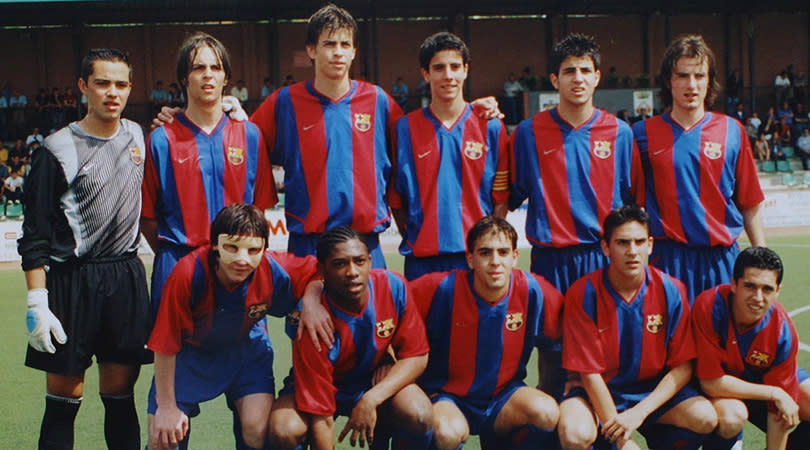 In the early 2000s, three greats played in the same side at Barcelonas La Masia academy for a season and blew all of their rivals away