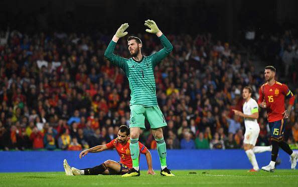 David De Gea was helpless in the face of England's attack (Getty)