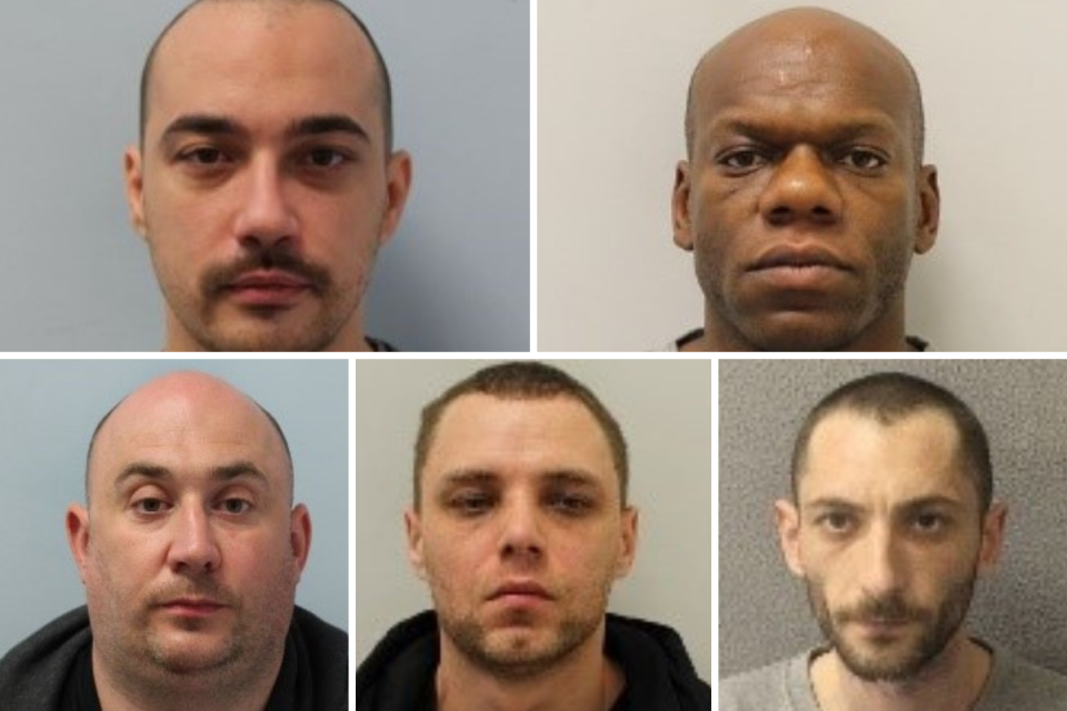 Clockwise from top left: Demetrios Kyriacou; Nathaniel Reece; Matthew Hardy; James Nicholson; Darren Dredge (Met Police)