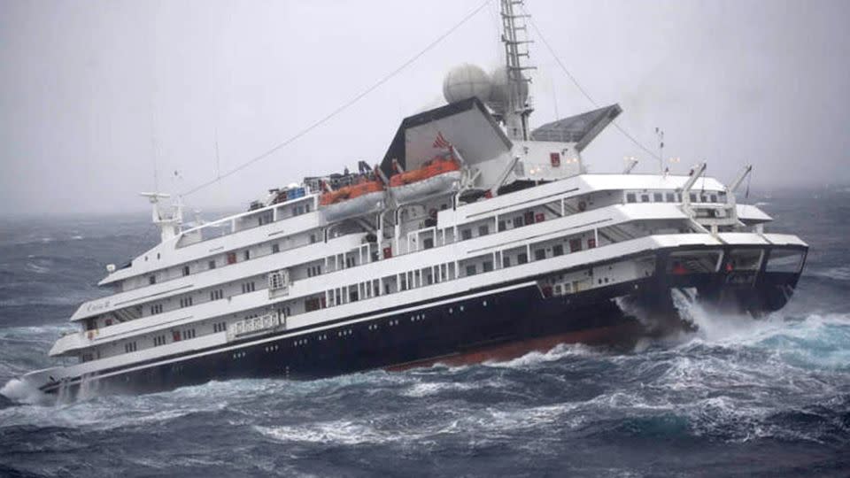 In 2010, tourist ship Clelia II declared an emergency after suffering engine failure in the Drake. - Fiona Stewart, Garett McIntosh/AP