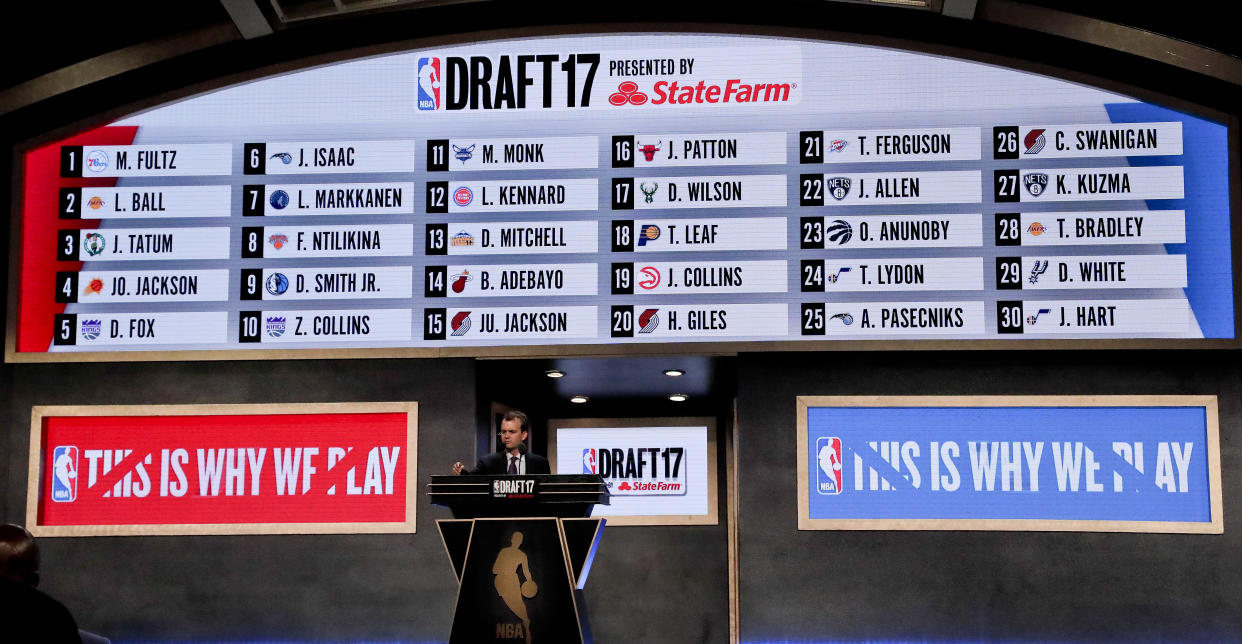 The 2017 NBA draft will be remembered as one of the last before lottery reform. (AP)