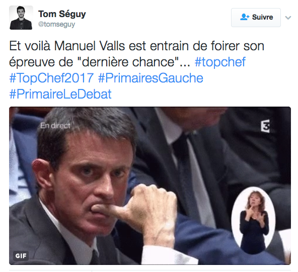 <p>S’il tire une lame orange, Manuel Valls sera éliminé.</p>