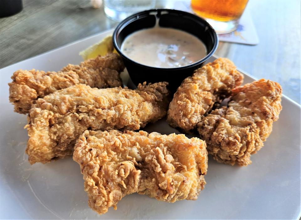 Grouper bites at Dry Dock Waterfront Grill on Longboat Key photographed July 9, 2023.