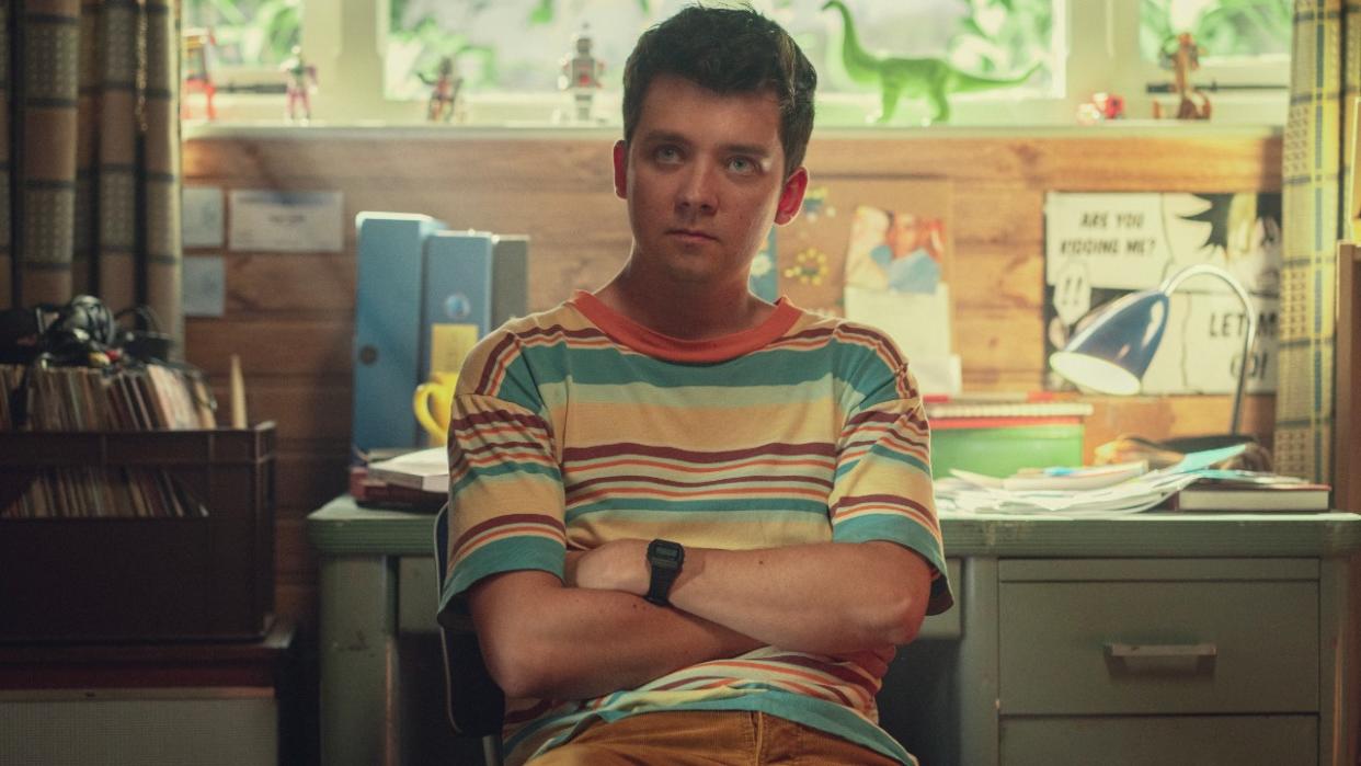  Sex Education Season 4. Asa Butterfield as Otis Milburn in Sex Education Season 4. Cr. Samuel Taylor/Netflix © 2022. 