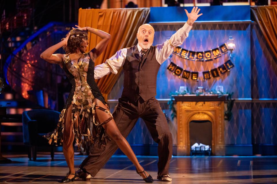 <p>Bailey and partner Oti Mabuse</p>BBC/Guy Levy