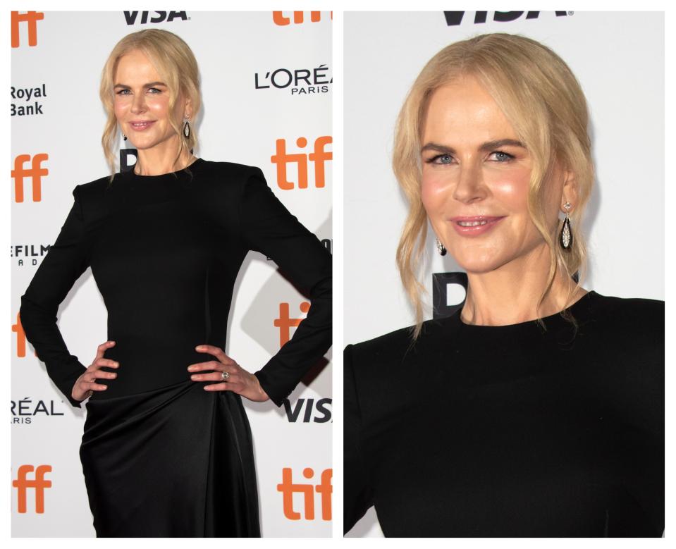 <p>La aparición de Nicole Kidman en el Festival de Toronto ha generado muchos comentarios. No por su vestuario ni su nueva película, sino por su rostro. Y es que la actriz lució en la alfombra roja una cara de lo más extraña. ¿Se habrá hecho algún retoque o fue producto del maquillaje? (Foto: Warren Toda / EFE). </p>