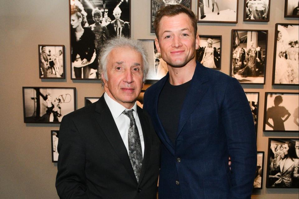 Gavin Bond: BEING THERE - Private View at Hamiltons: Taron Egerton and James Peltekian (Dave Benett)