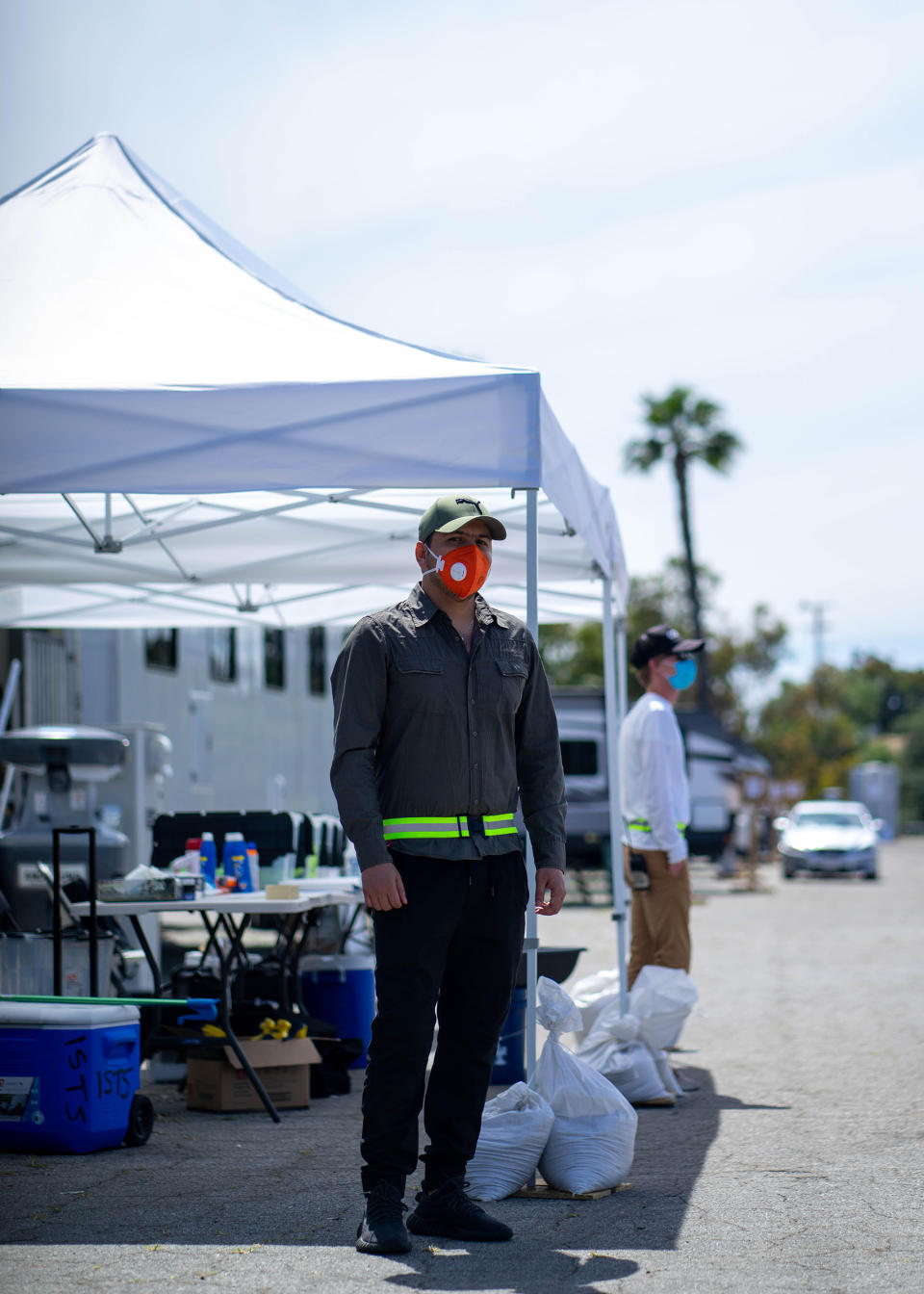 Ahmed Al-Sarray at the Dodger Stadium COVID testing site in Los Angeles on May 30, 2020. | Carlo Barrera