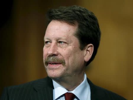 Food and Drug Administration Commissioner nominee Doctor Robert Califf testifies at his nomination hearing at the Senate Health, Education, Labor and Pensions Committee on Capitol Hill in Washington, November 17, 2015. REUTERS/Gary Cameron