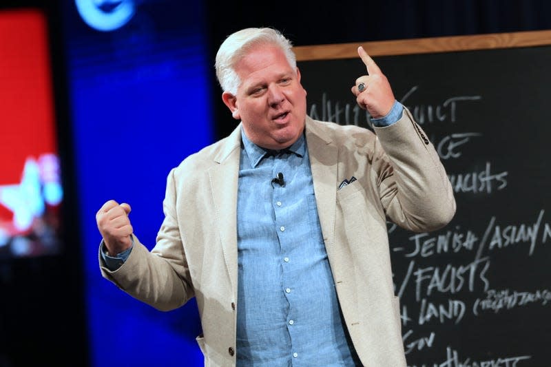 Glenn Beck, conservative political commentator and radio host, speaks during the Conservative Political Action Conference (CPAC) in Dallas, Texas, U.S., on Saturday, July 10, 2021. The three-day conference is titled “America UnCanceled.”