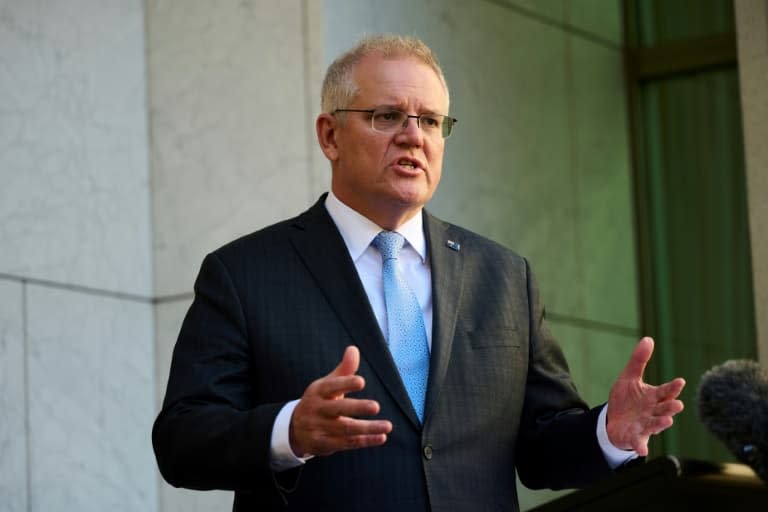 Le Premier ministre australien Scott Morrison à Canberra, le 17 août 2021 - Rohan THOMSON © 2019 AFP