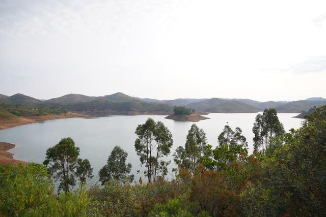 The Barragem do Arade reservoir in the Algave