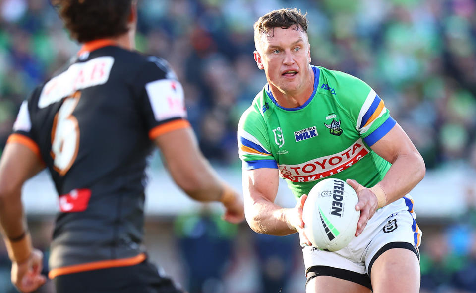 Jack Wighton, pictured here in action for the Canberra Raiders against Wests Tigers.